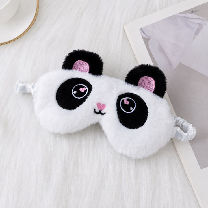 Ladies nan cozy unicorn sleep mask with embroidered eyelashes, soft plush and elastic ruffled ribbon Stornfield