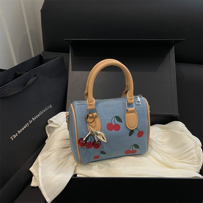 Stylish Cherry Print Handbag