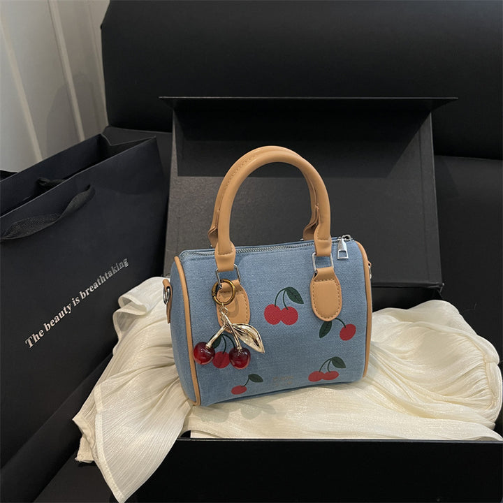Stylish Cherry Print Handbag