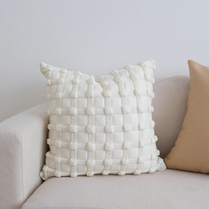 Textured Woven Accent Cushion for Living Room