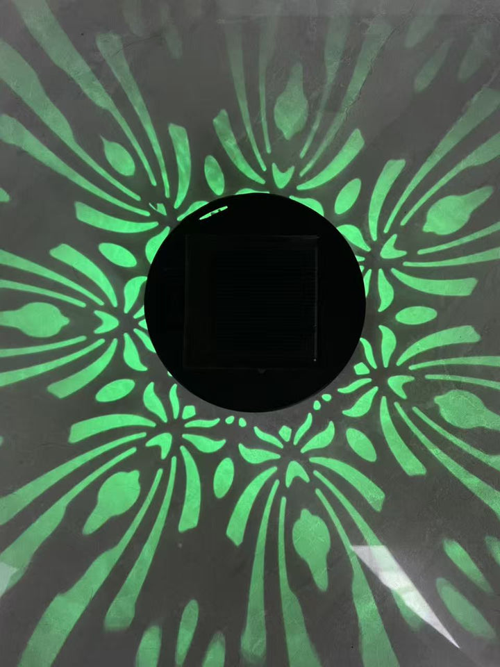 Solar Projection Garden Light With Decorative Floral Pattern And Dusk-To-Dawn Sensor Stornfield