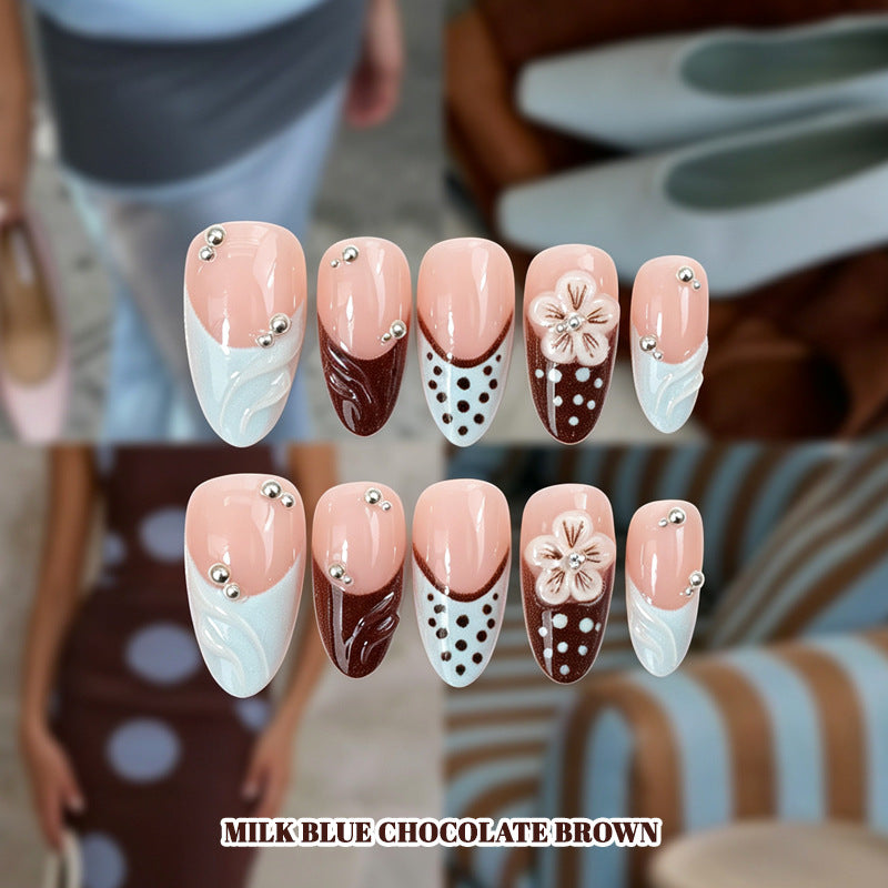 Artistic Acrylic Press-On Nail Design Stornfield
