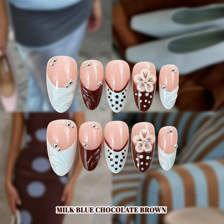 Artistic Acrylic Press-On Nail Design Stornfield
