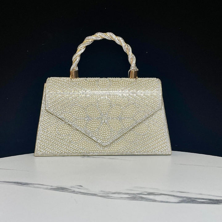 Rhinestone-Embellished Evening Handbag