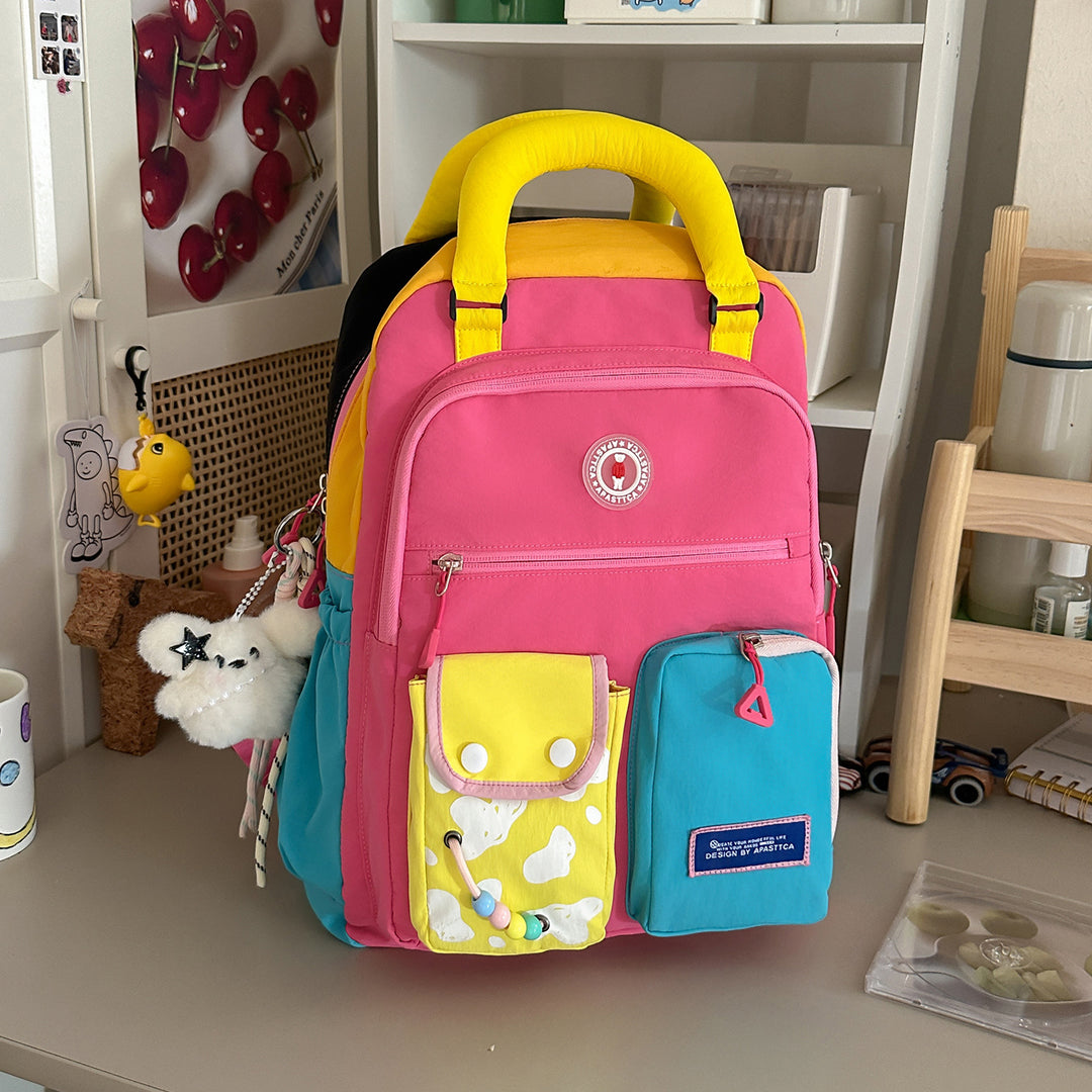 Color Block Multi-Functional Backpack Stornfield