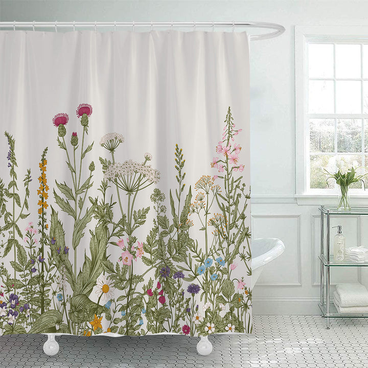 Botanical Illustration Shower Curtain Stornfield