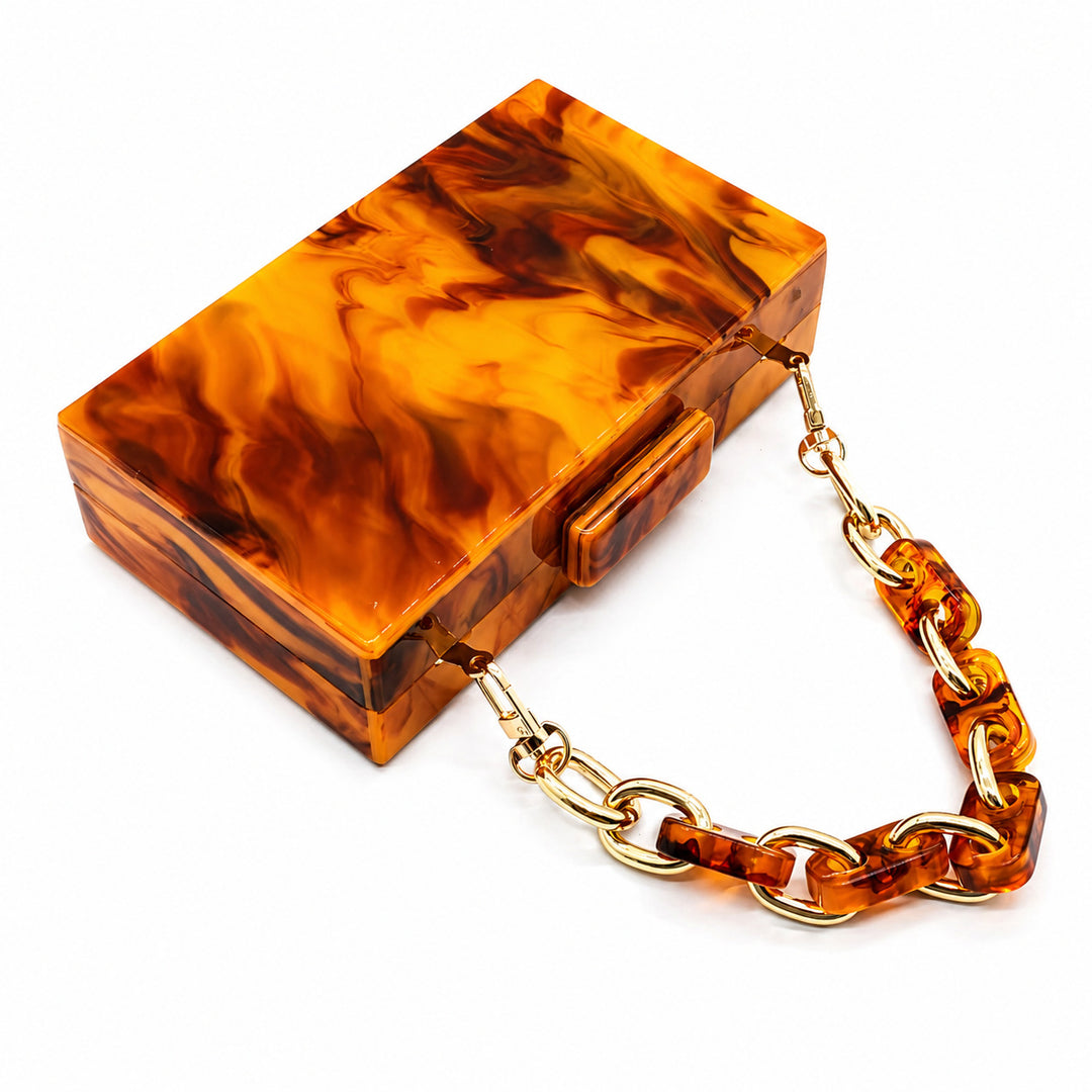 Luxurious Abstract Acrylic Evening Clutch