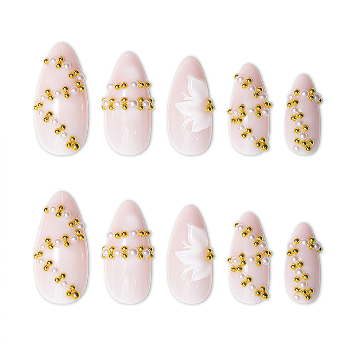 Elegant 3D Floral Nail Art Design Stornfield