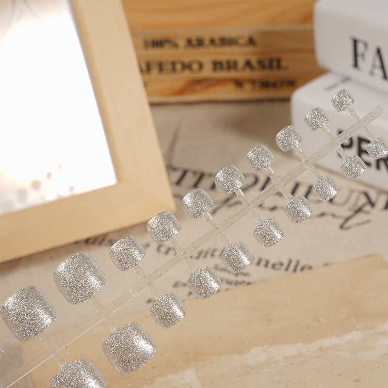 Glittery Press-On Toenail Art Stornfield