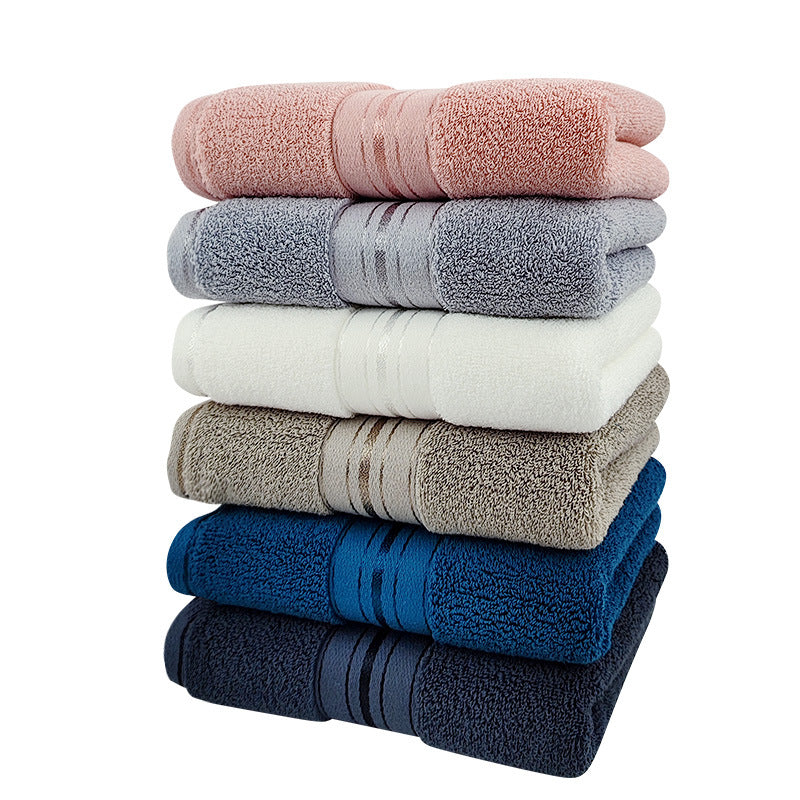 Premium Terry Bath Towel With Elegant Striped Border Stornfield