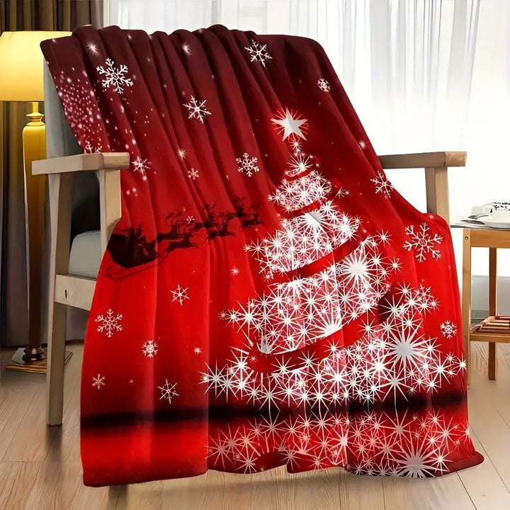 Holiday-Themed Fleece Throw Blanket