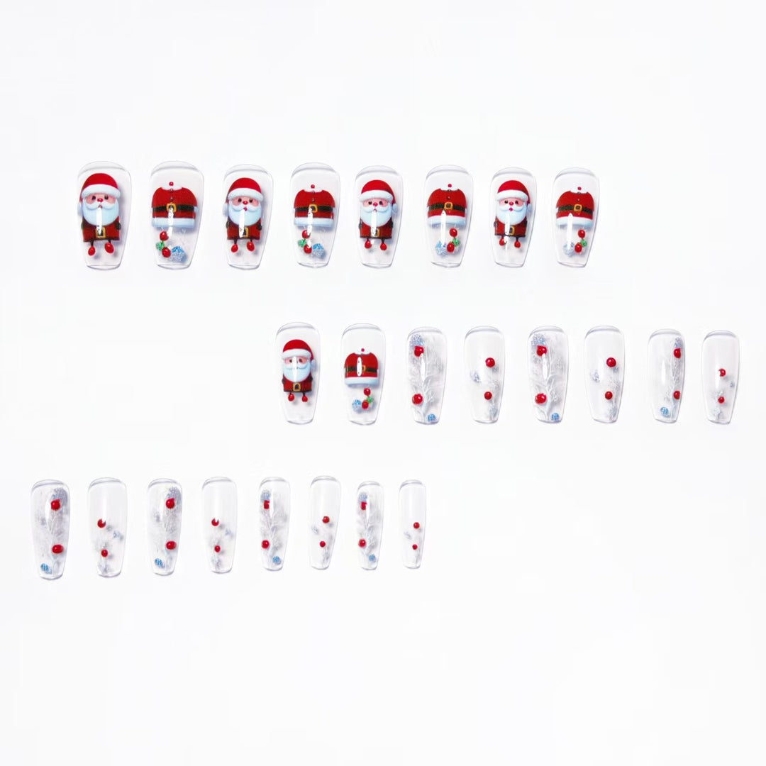 Artificial nails in festive Christmas design Stornfield
