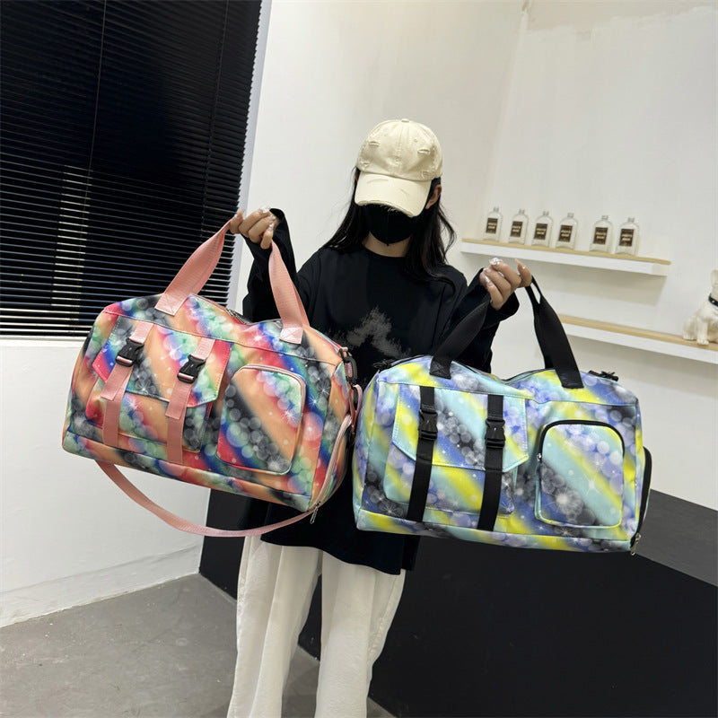 Colorful Patterned Travel Duffel Bag