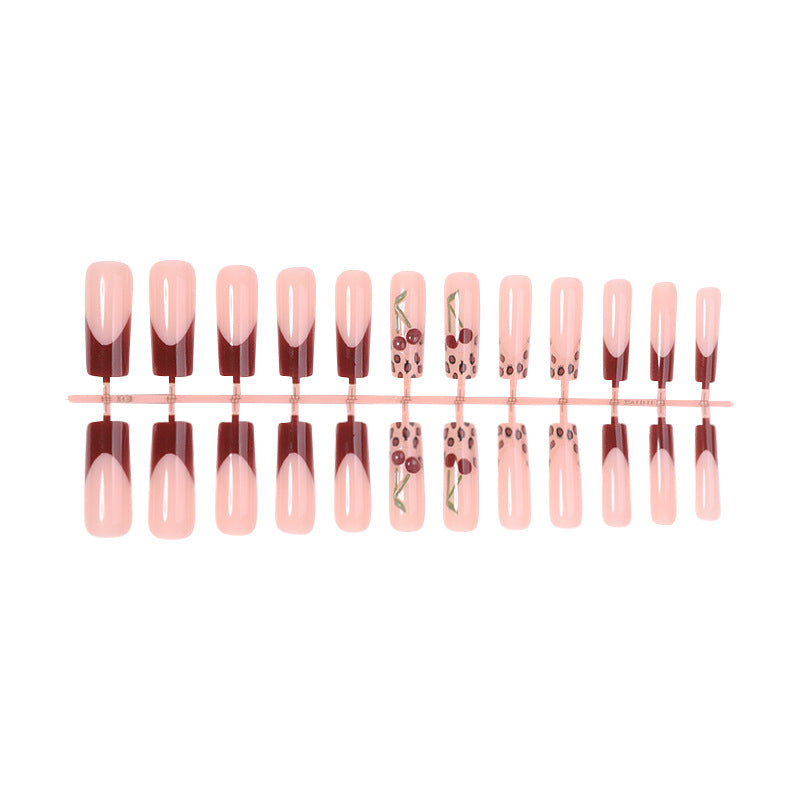 Artistic Floral Press-On Nail Set Stornfield