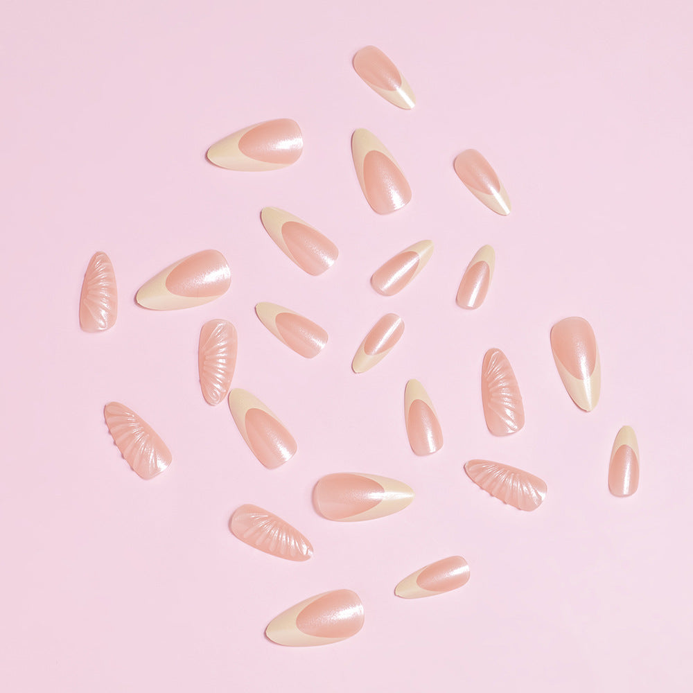Sculpted Almond-Shaped Press-On Nail Set Stornfield