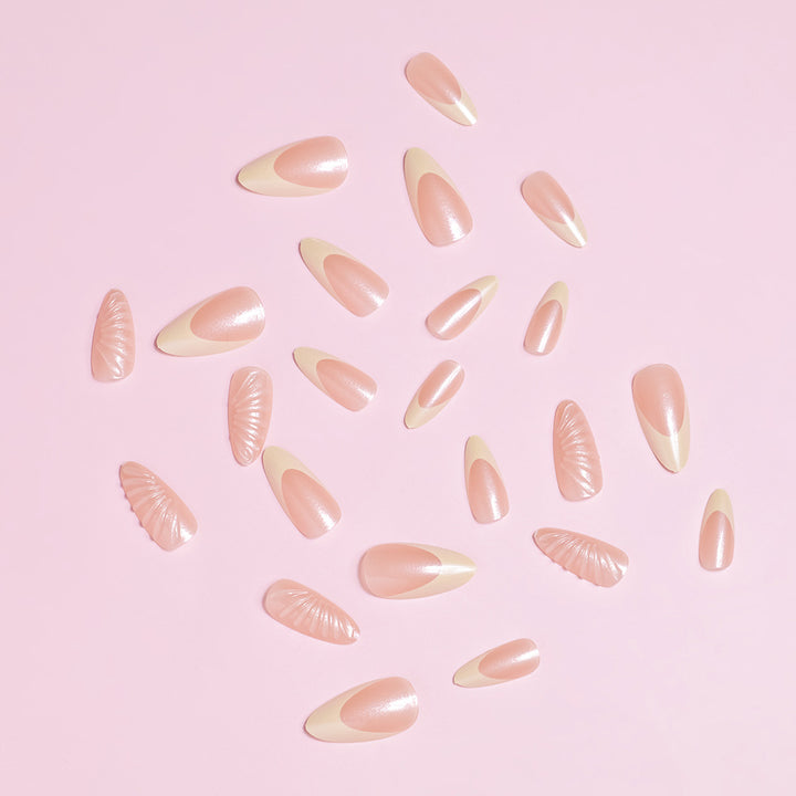 Sculpted Almond-Shaped Press-On Nail Set Stornfield