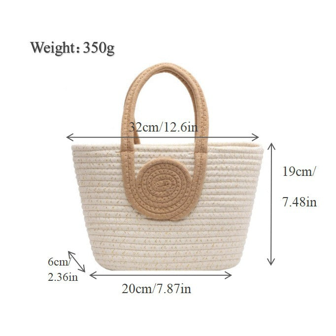 Trendy Handbag Made of Braided Natural Material Stornfield