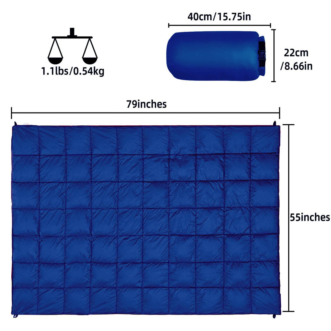 Unisex portable blanket with innovative compression design Stornfield