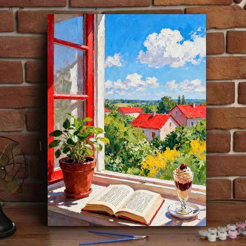 Scenic Window View Canvas Art Print Stornfield