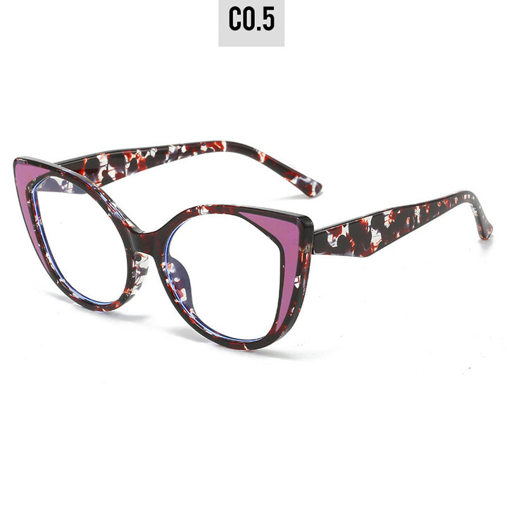 Women's Cat-Eye Glasses with Floral Design and Adjustable Nose Bridge Stornfield