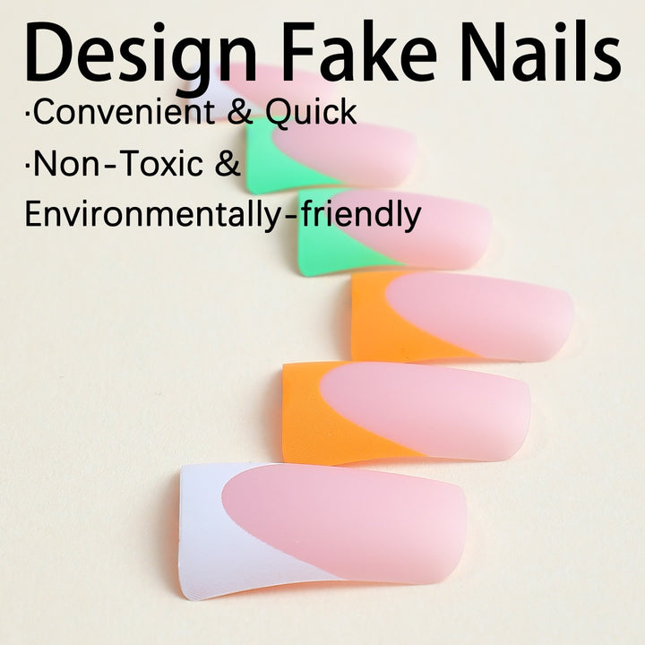 Artifical Nail Set with Creative Gradient Color Stornfield