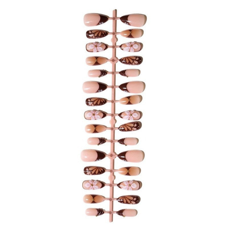 Artificial nail set with exquisite floral designs Stornfield