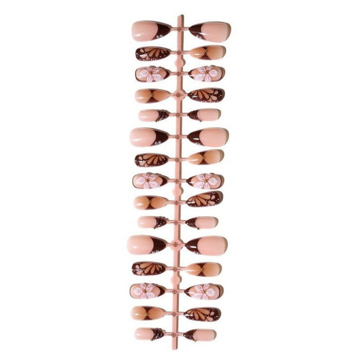 Artificial nail set with exquisite floral designs Stornfield