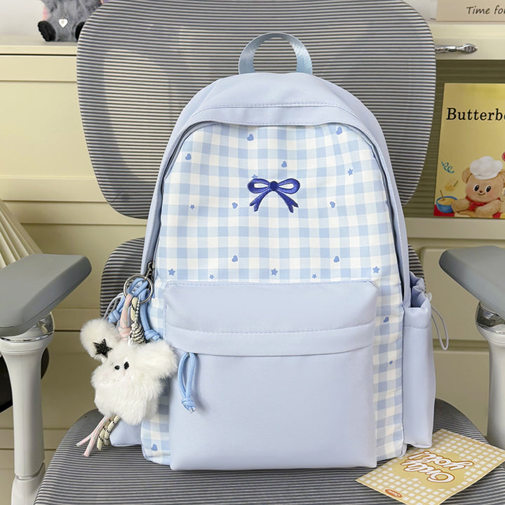 Checked Patterned School Backpack Stornfield