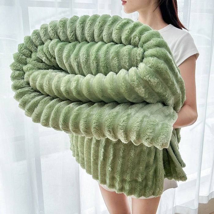Ladies Cozy Plush Blanket with Textured Surface Stornfield