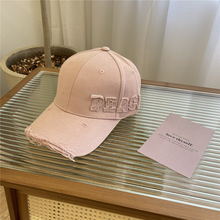 Women's Distressed Graphic Peace Baseball Cap Stornfield