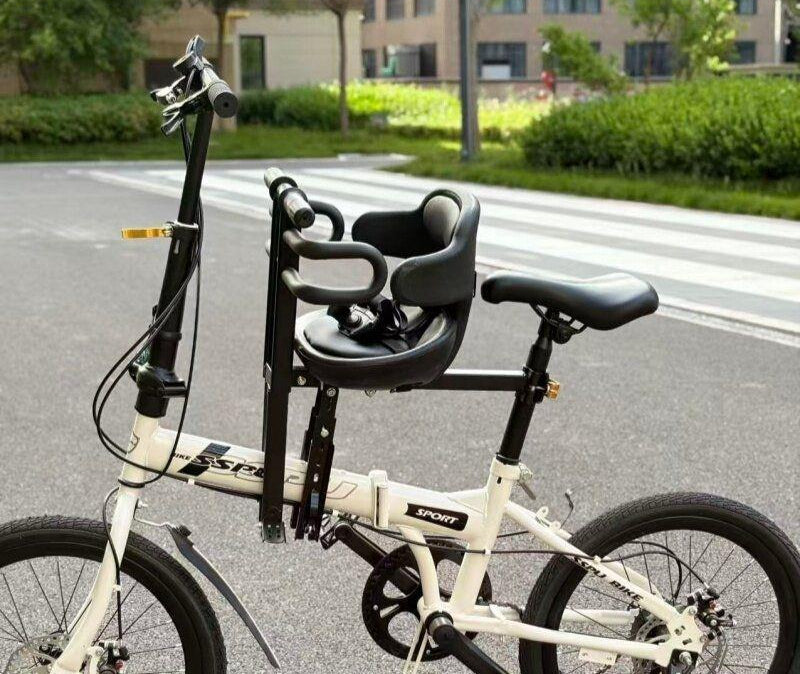 padded child bike safety seat with high back and five-point harness Stornfield