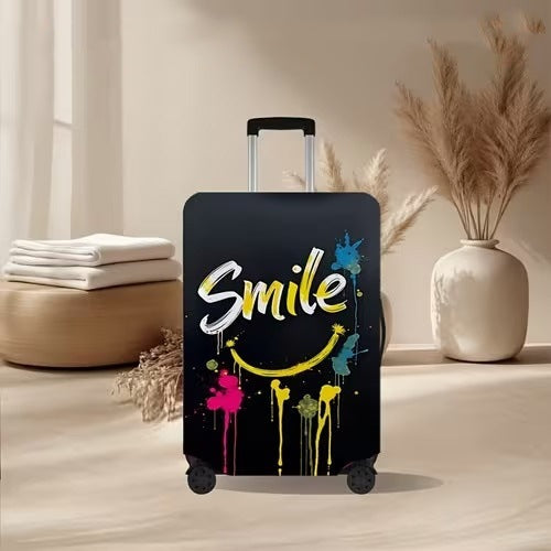 Unisex nan elastic suitcase cover with volcanic lava marble design, stretch protective cover for trolley Stornfield