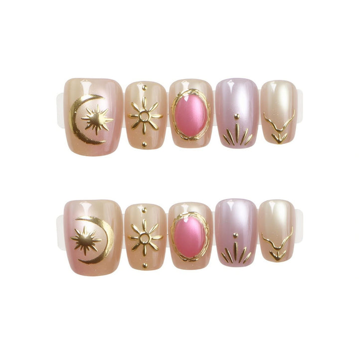 Decorative Nail Art with Gold Accents Stornfield