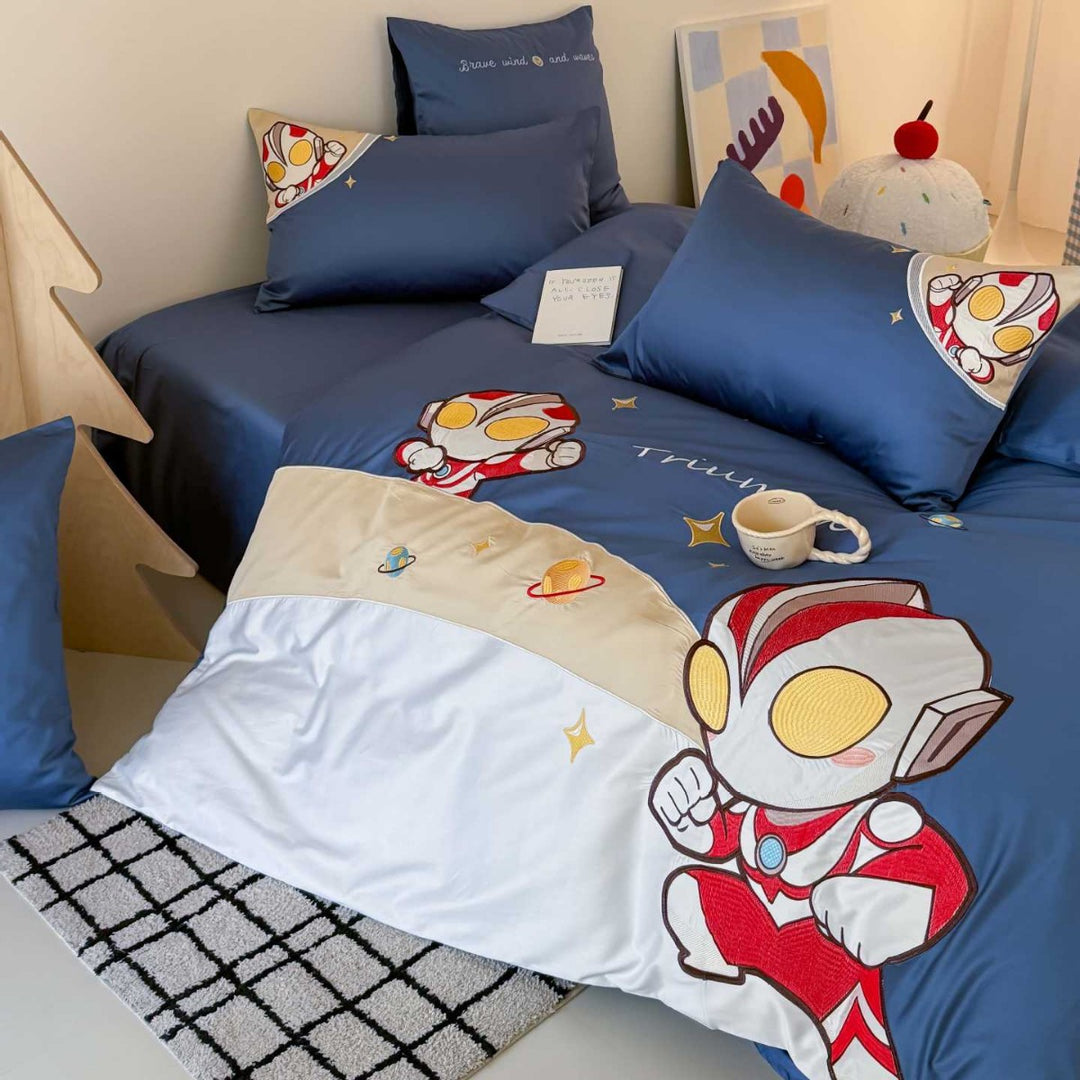 Kids Space-Themed Duvet Cover Bedding Set