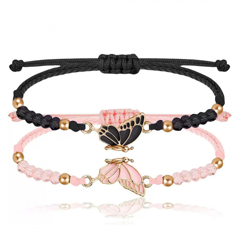 Butterfly Charm Necklace and Bracelet Set Stornfield