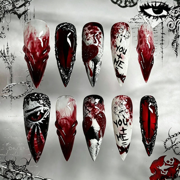Exclusive artificial nails with floral design Stornfield