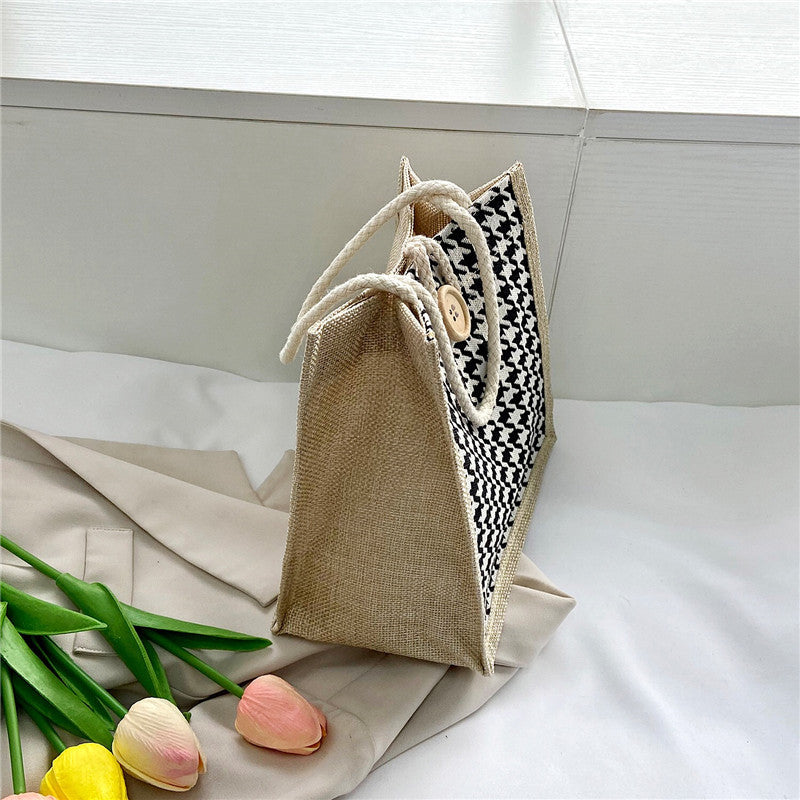 Stylish Houndstooth Pattern Tote Bag