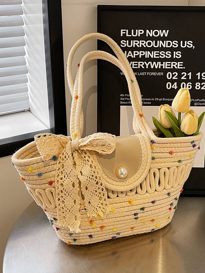 Women's Fashion Handbag with Colorful Cotton Weave Stornfield
