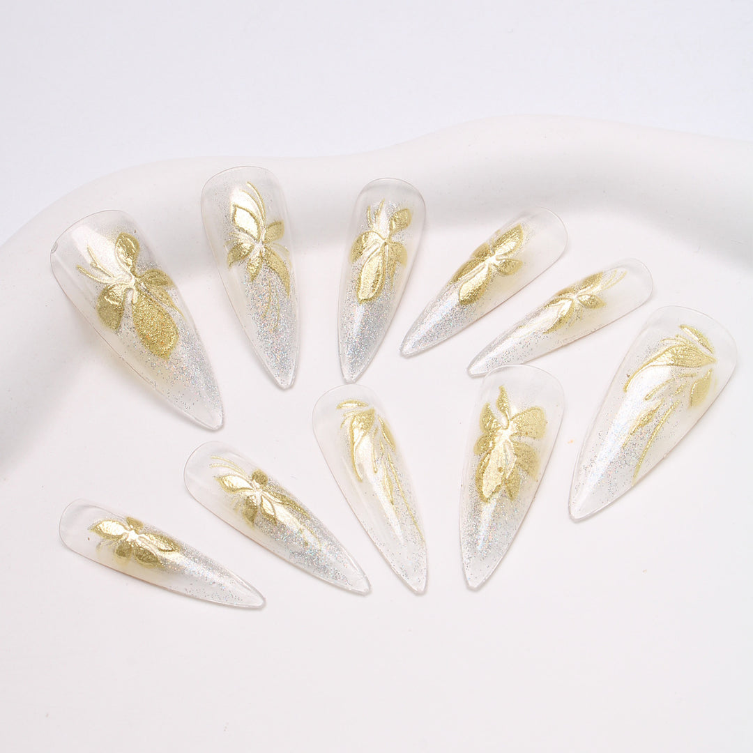 Floral-Inspired Press-On Nail Set Stornfield