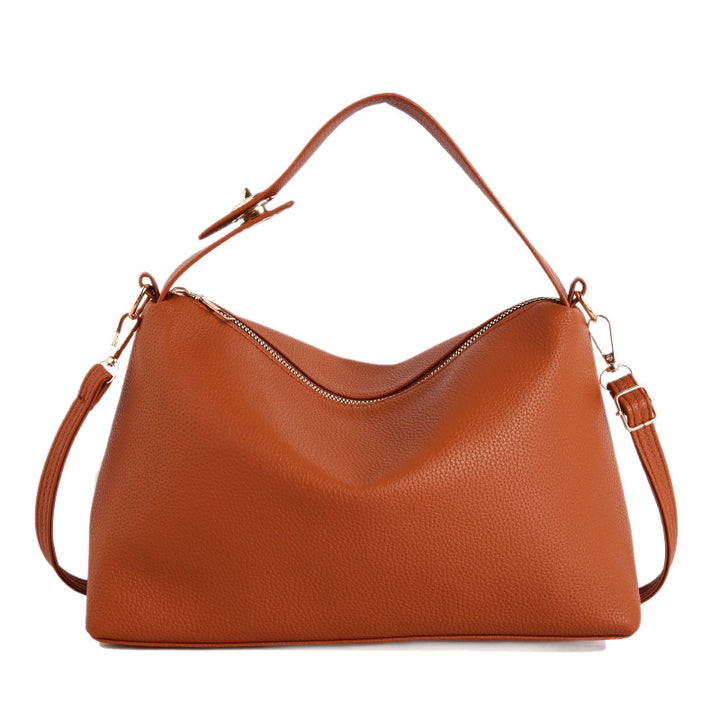 Faux Leather Handheld Hobo Bag