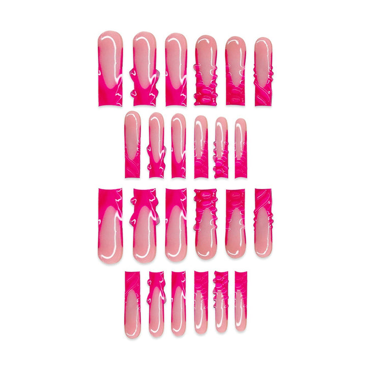 Artistic Long Press-On Nail Set with Unique Design Stornfield