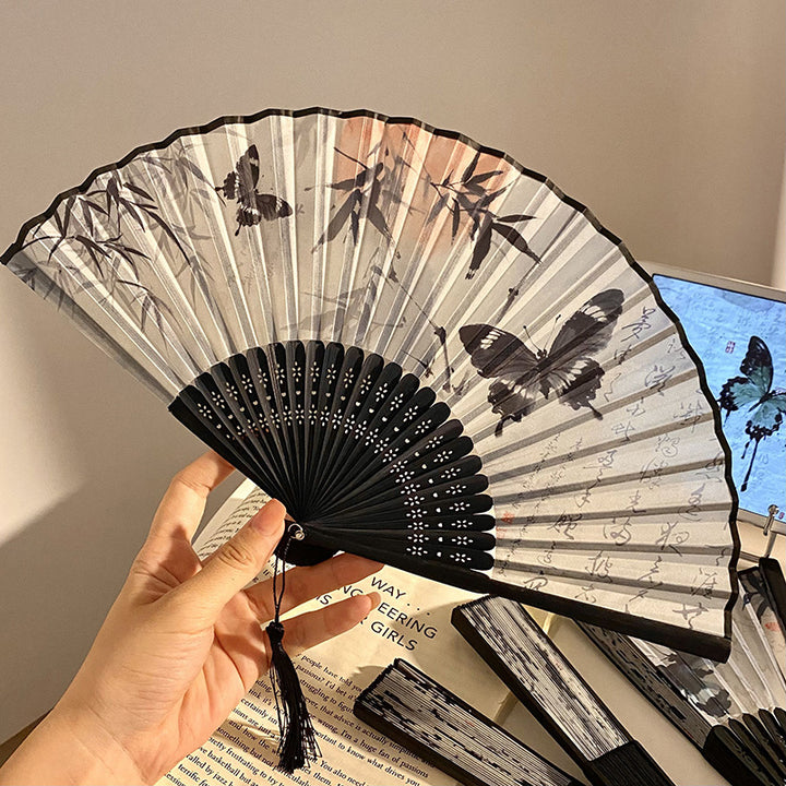 Handmade Fan with Elegant Butterfly Design Stornfield
