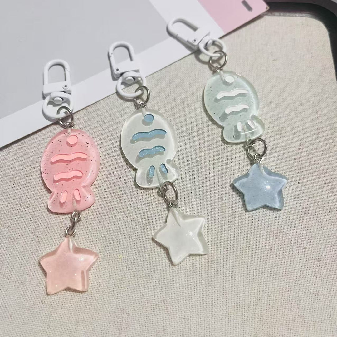 Playful keychain with fish and star motif Stornfield