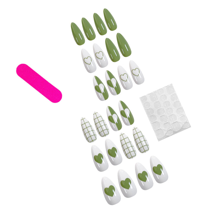 Creative stiletto artificial nails with geometric patterns Stornfield