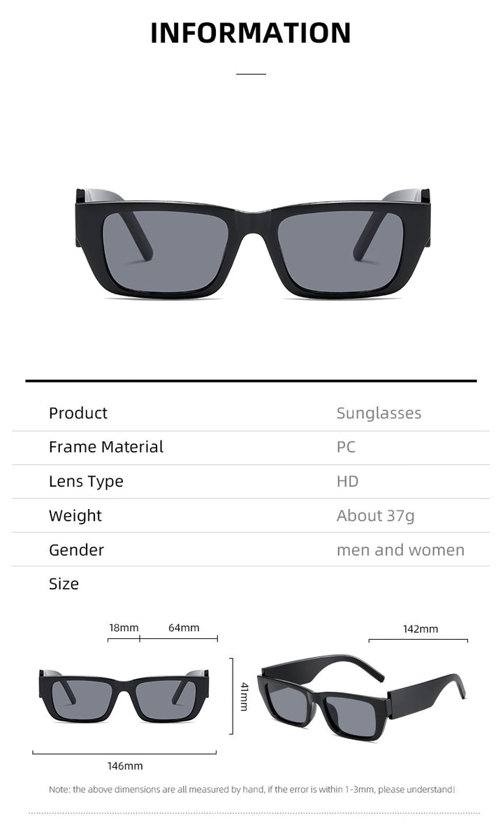 Women's fashionable rectangular sunglasses in innovative design Stornfield