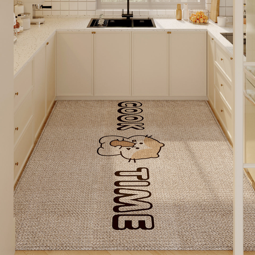 Cartoon-Themed Kitchen Floor Mat