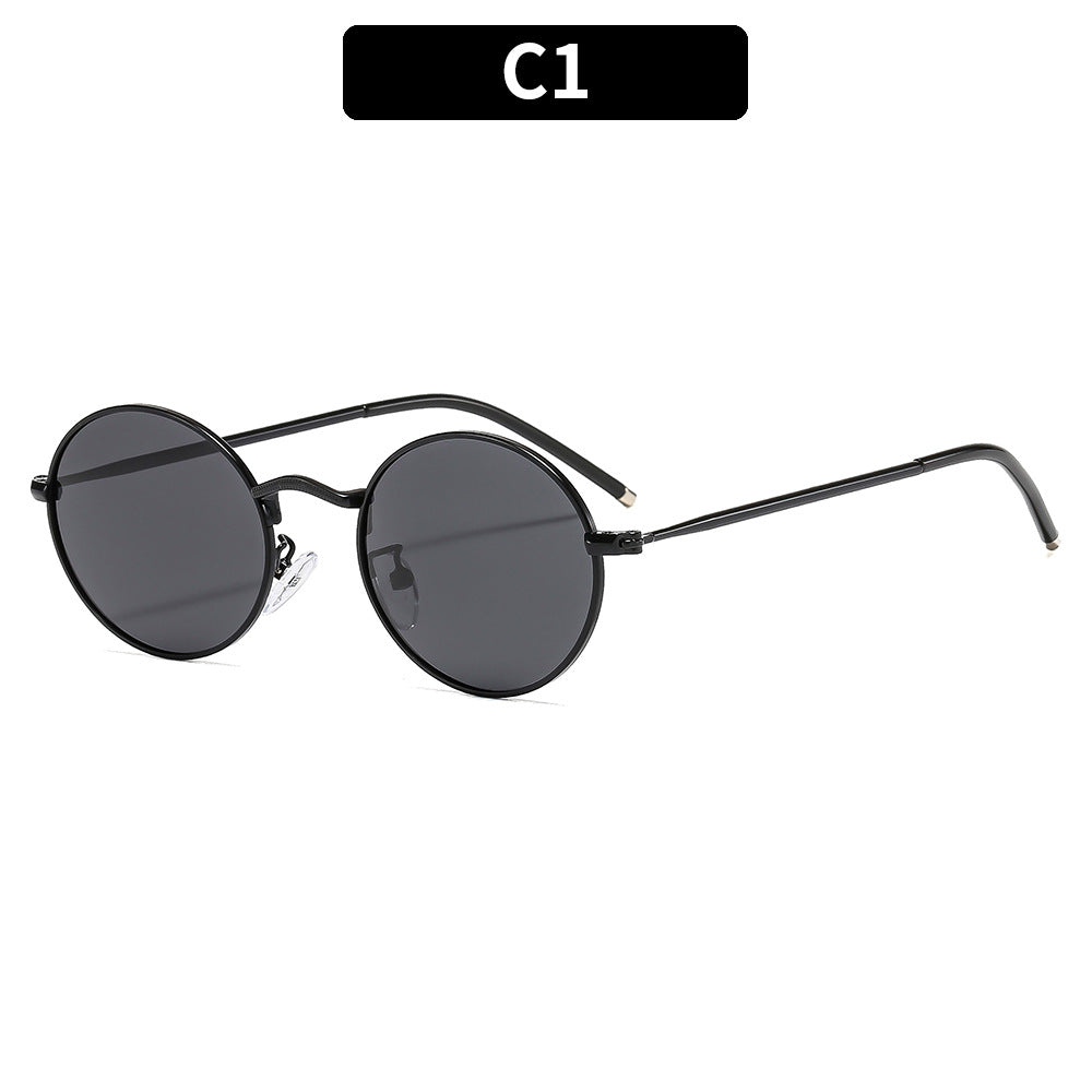Retro Round Frame Sunglasses