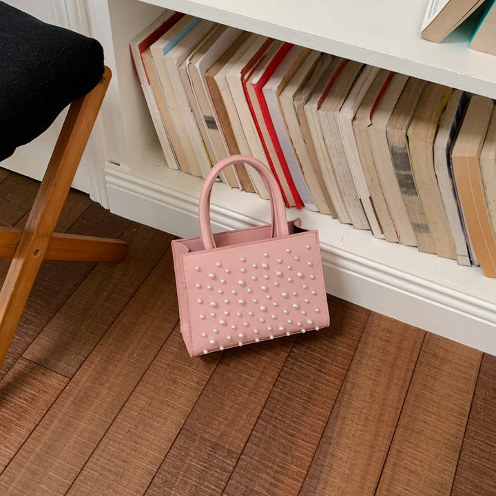 Pearl-Embellished Mini Handbag