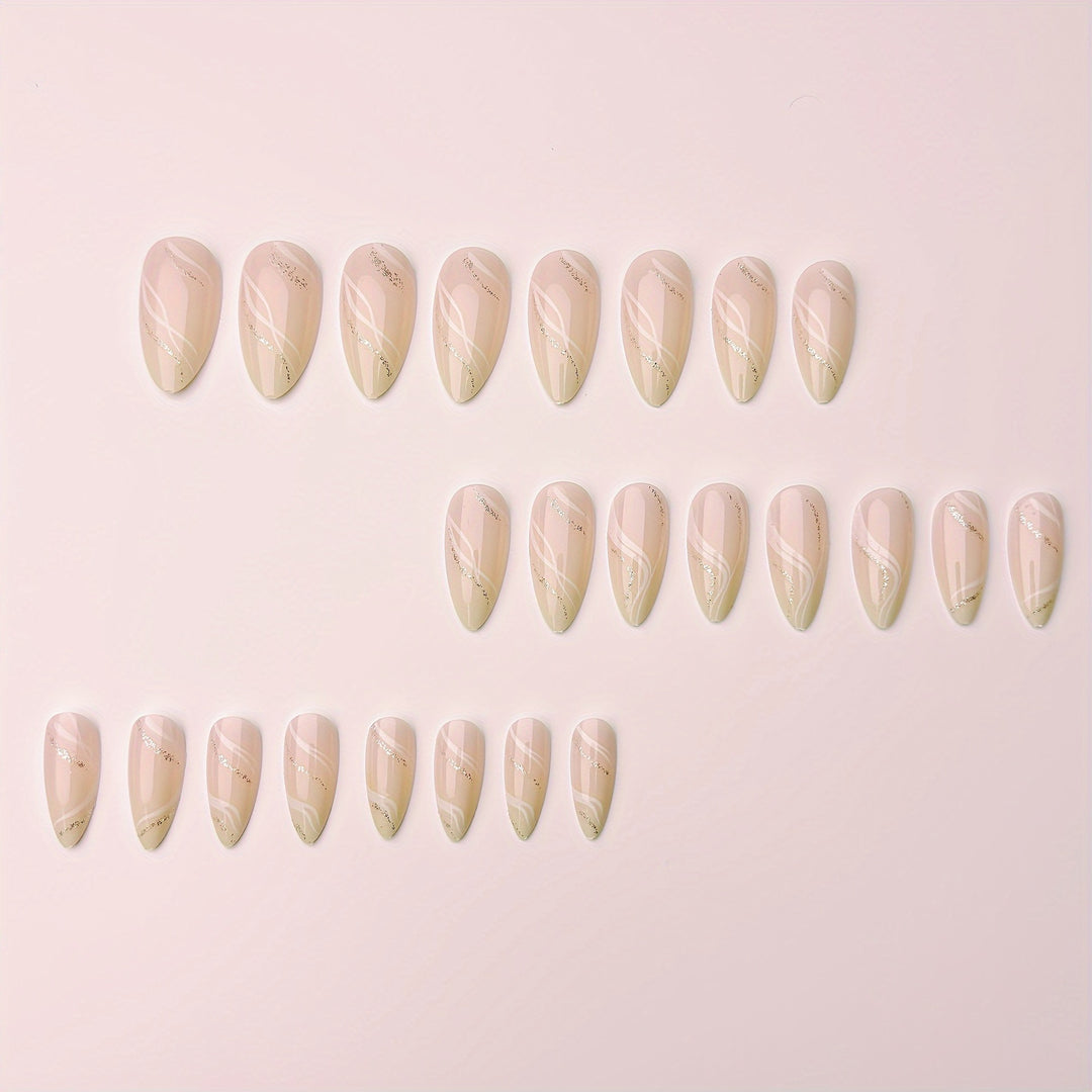 Elegant artificial nails with glitter accents Stornfield