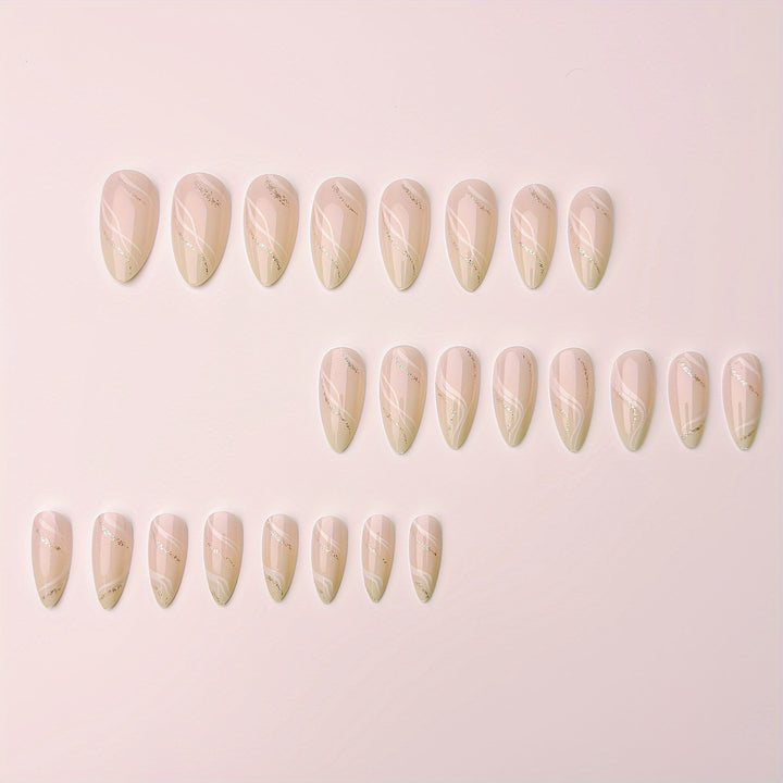 Elegant artificial nails with glitter accents Stornfield